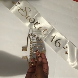 sweet 16 sash and crown
